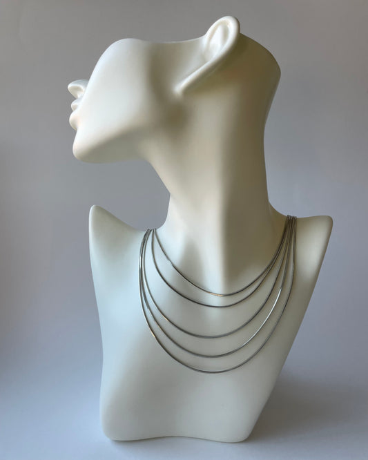 Collar Cascada Plateado